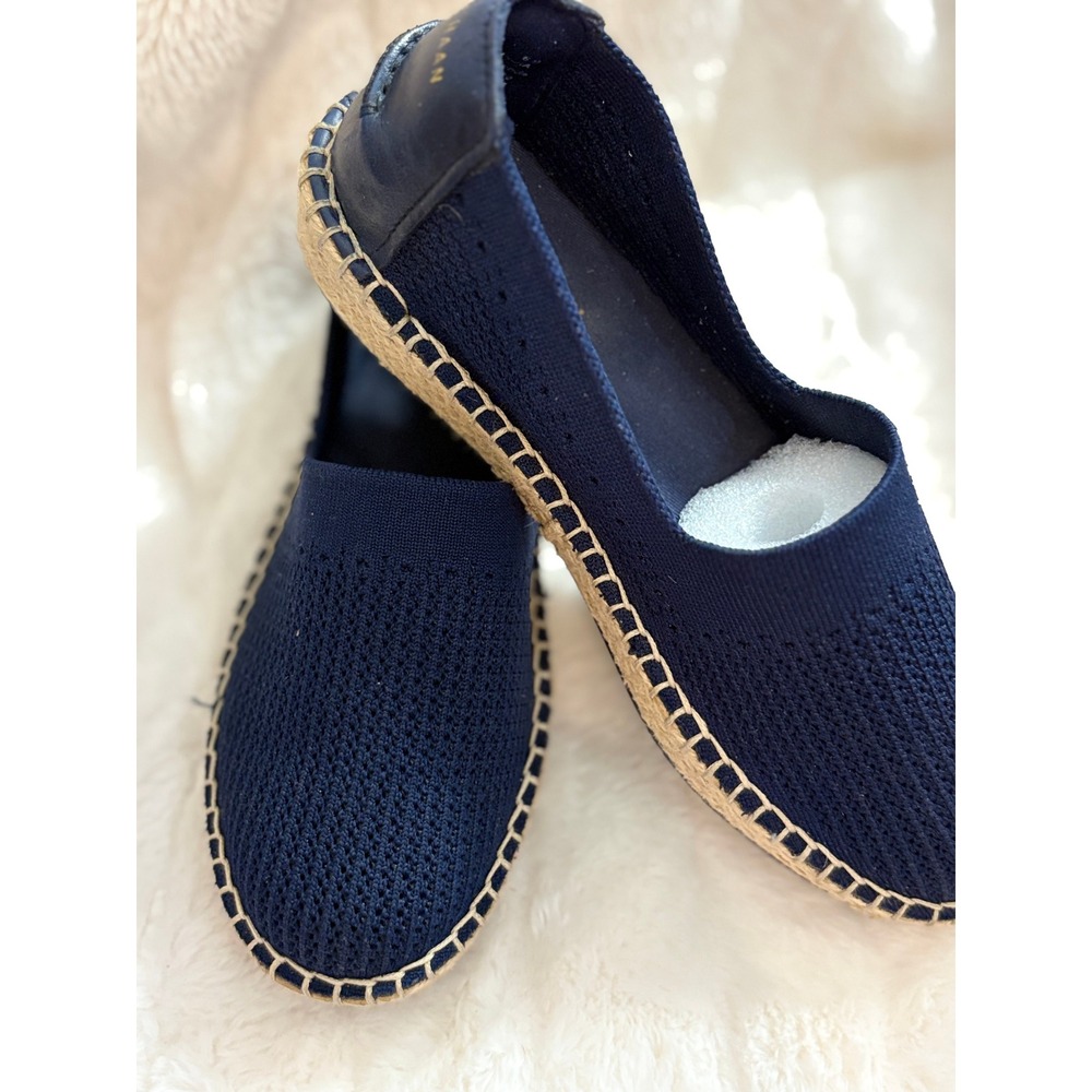 Cole Haan Cloudfeel Espadrille Navy Stitchlite Knit Flats W14241 Womens 6B